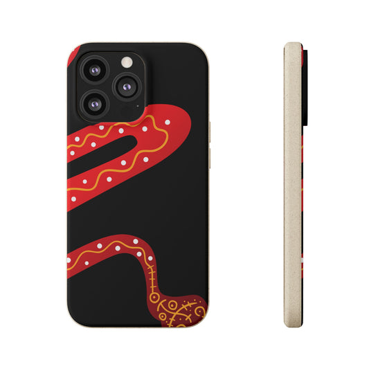 Funda de móvil biodegradable - Wiyu - "La serpiente emplumada" – Serie Amazonía