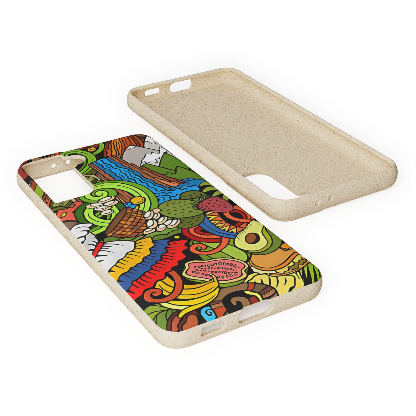 Funda Biodegradable | Dibujo Doodle cosas típicas de Venezuela | iPhone y Samsung