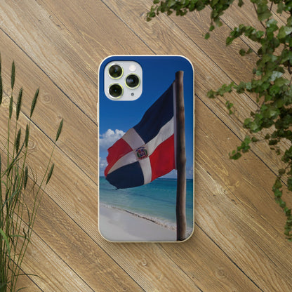 Funda Biodegradable | Bandera de RD en la Playa 🇩🇴 | iPhone y Samsung