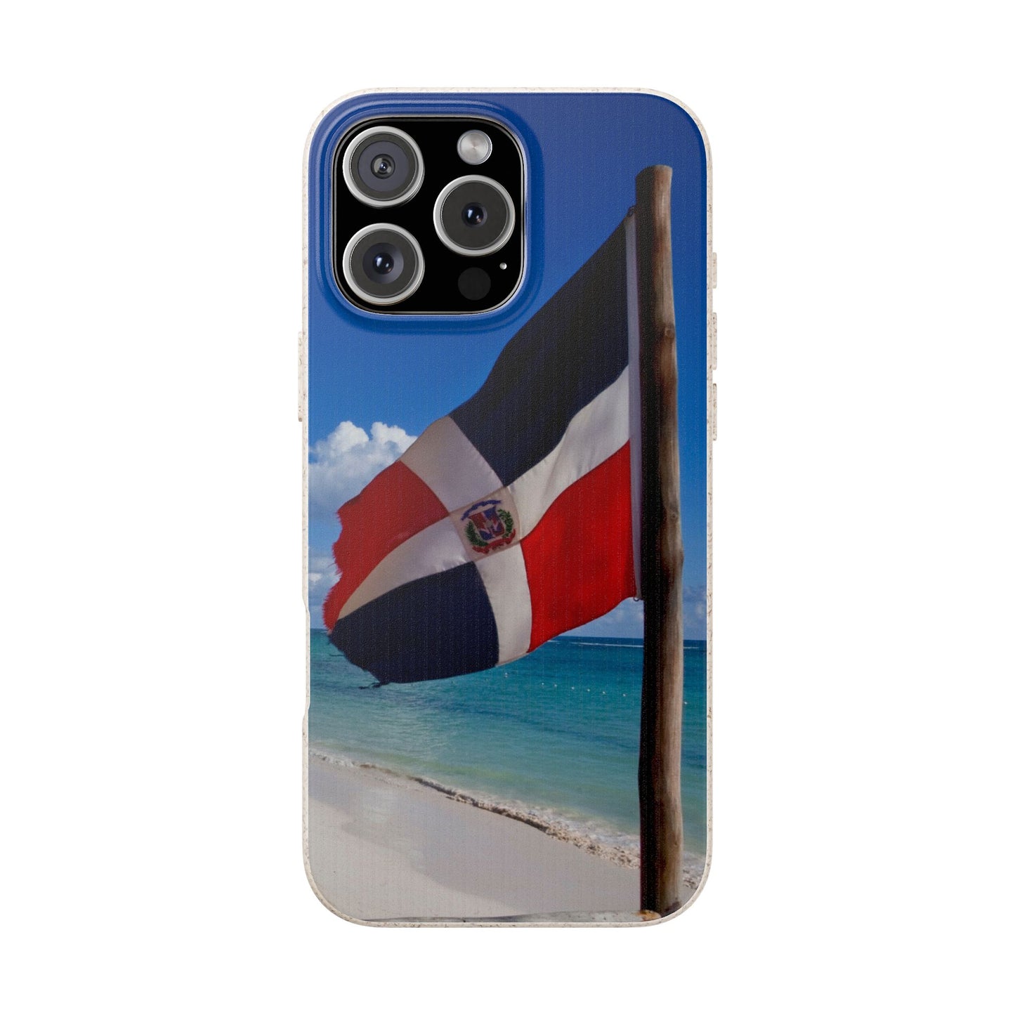 Funda Biodegradable | Bandera de RD en la Playa 🇩🇴 | iPhone y Samsung