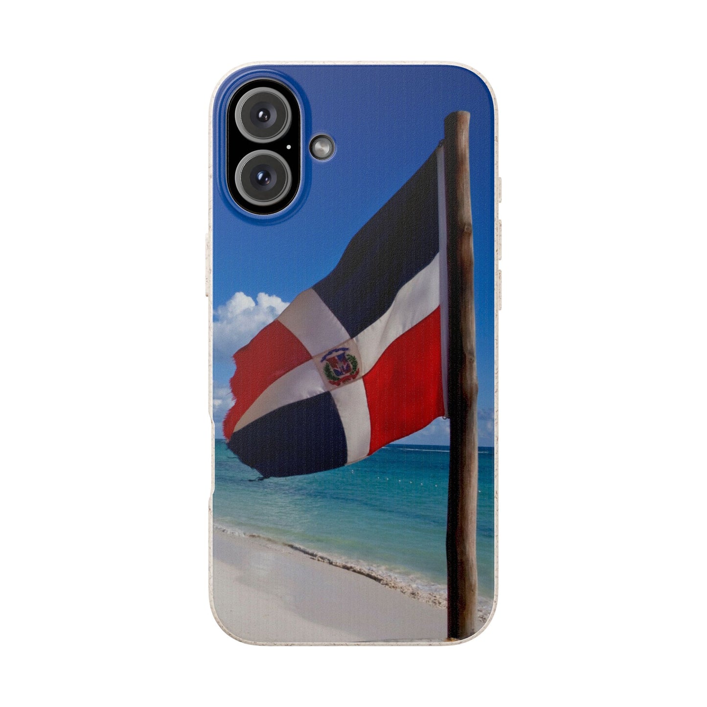 Funda Biodegradable | Bandera de RD en la Playa 🇩🇴 | iPhone y Samsung