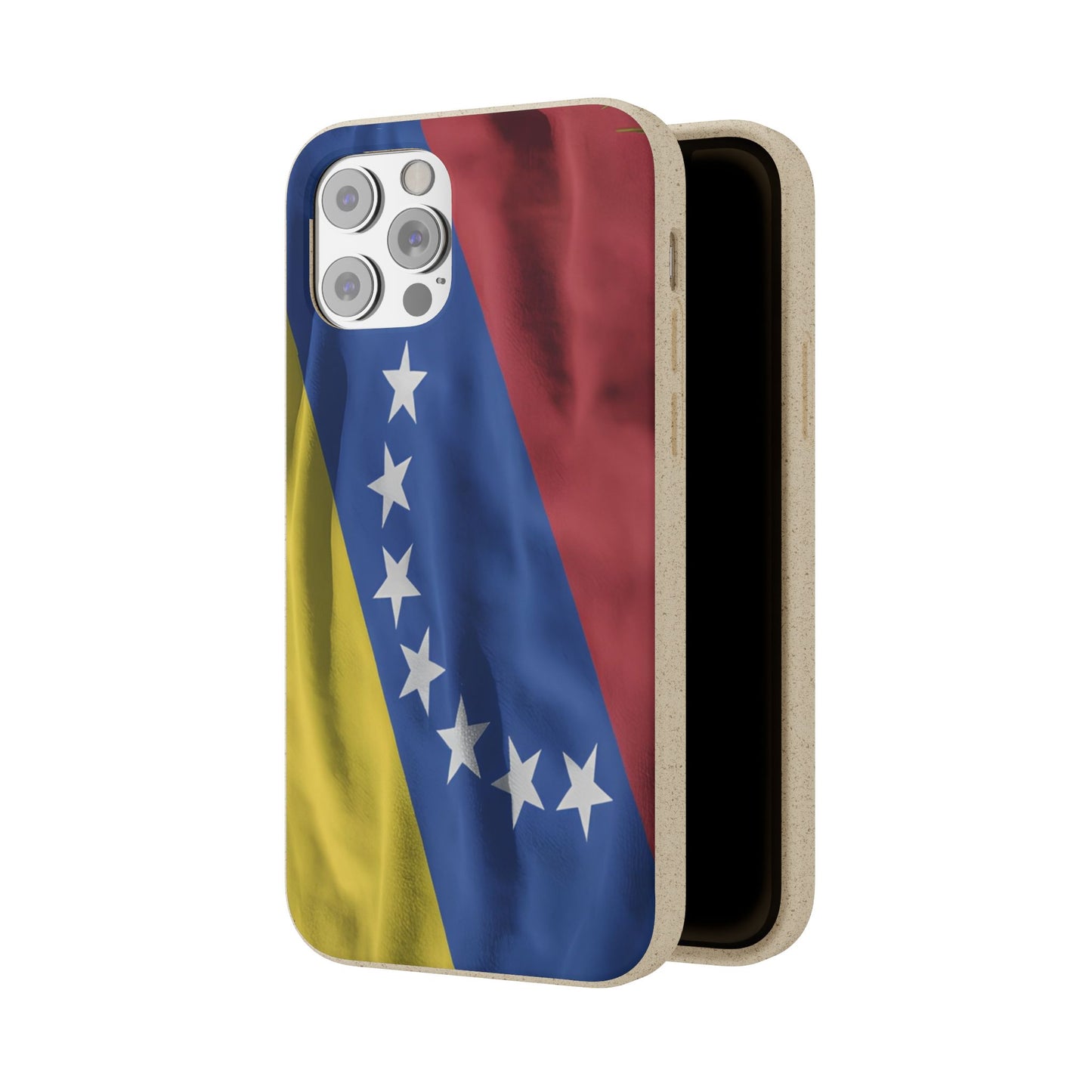 Forro para Celular Bandera de Venezuela | 7 Estrellas | Biodegradable | Personalízalo con tus iniciales o nombre