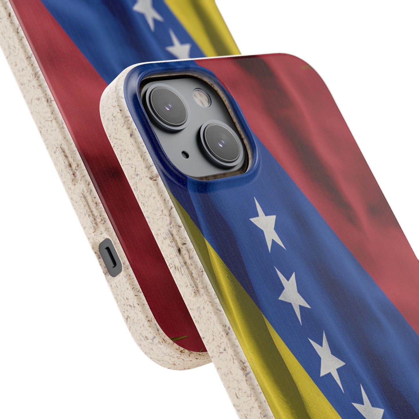 Forro para Celular Bandera de Venezuela | 7 Estrellas | Biodegradable | Personalízalo con tus iniciales o nombre