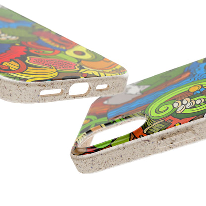 Funda Biodegradable | Dibujo Doodle cosas típicas de Venezuela | iPhone y Samsung