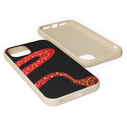 Funda de móvil biodegradable - Wiyu - "La serpiente emplumada" – Serie Amazonía