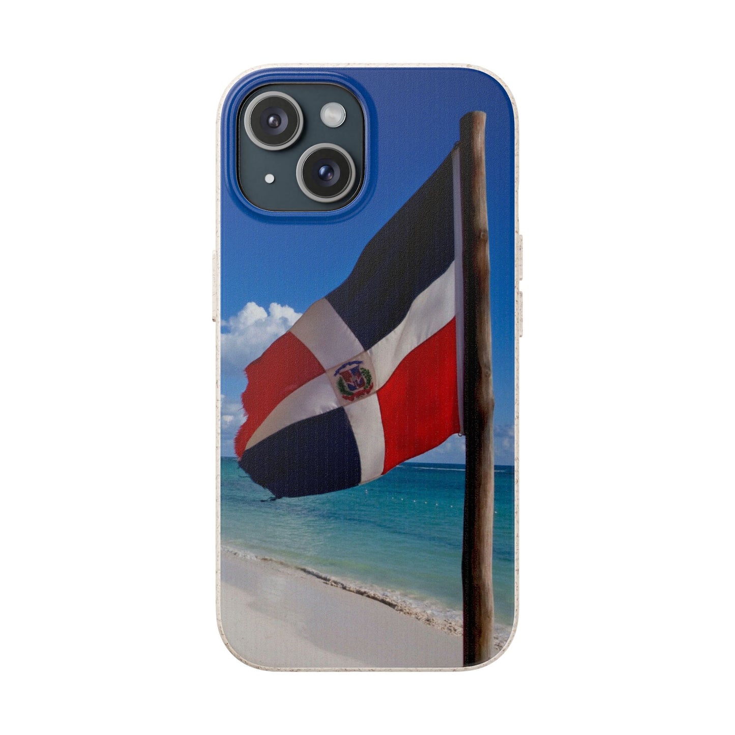 Funda Biodegradable | Bandera de RD en la Playa 🇩🇴 | iPhone y Samsung