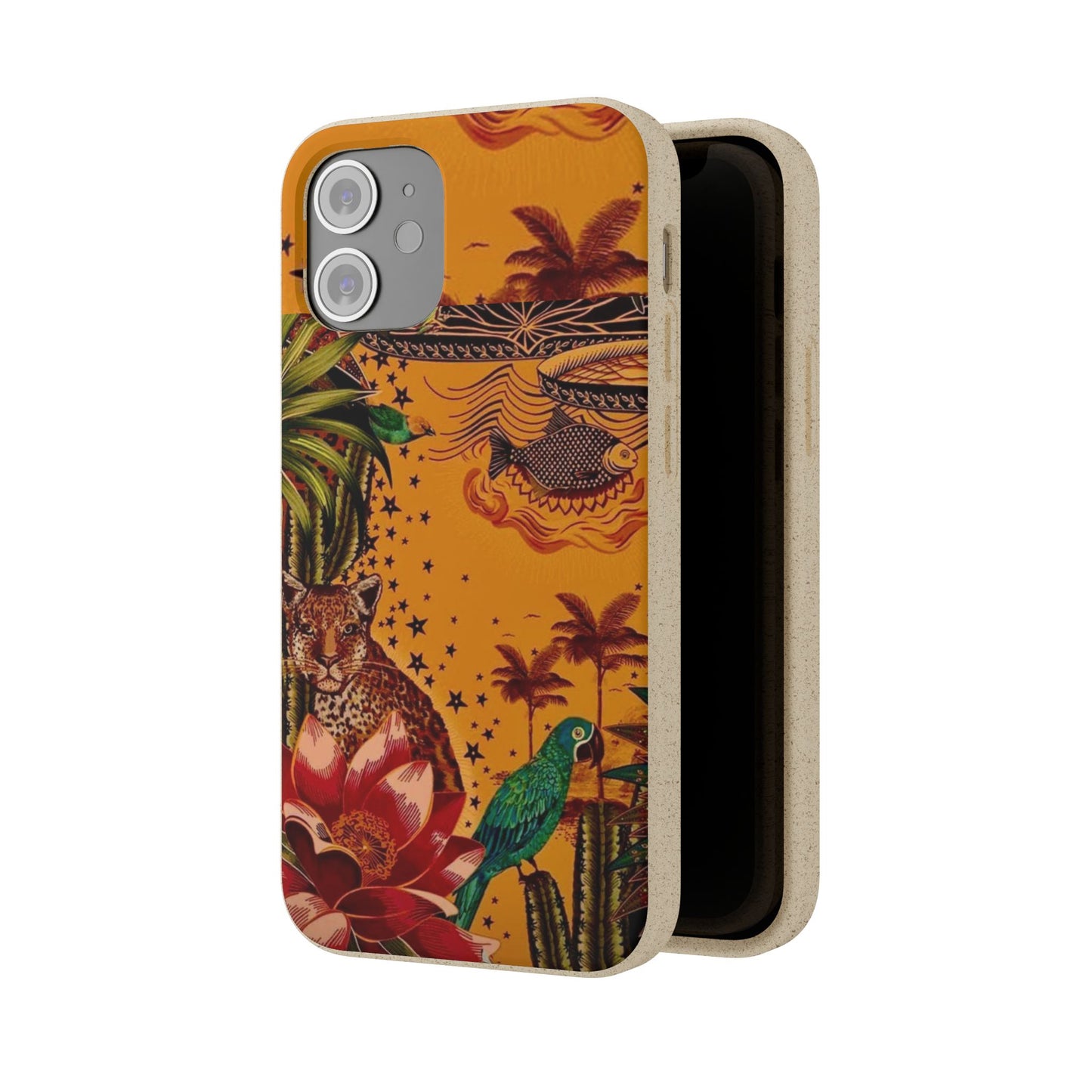 🌿 Fundas Biodegradables – Pintura de la Amazonía | Funda Ecológica para iPhone y Samsung