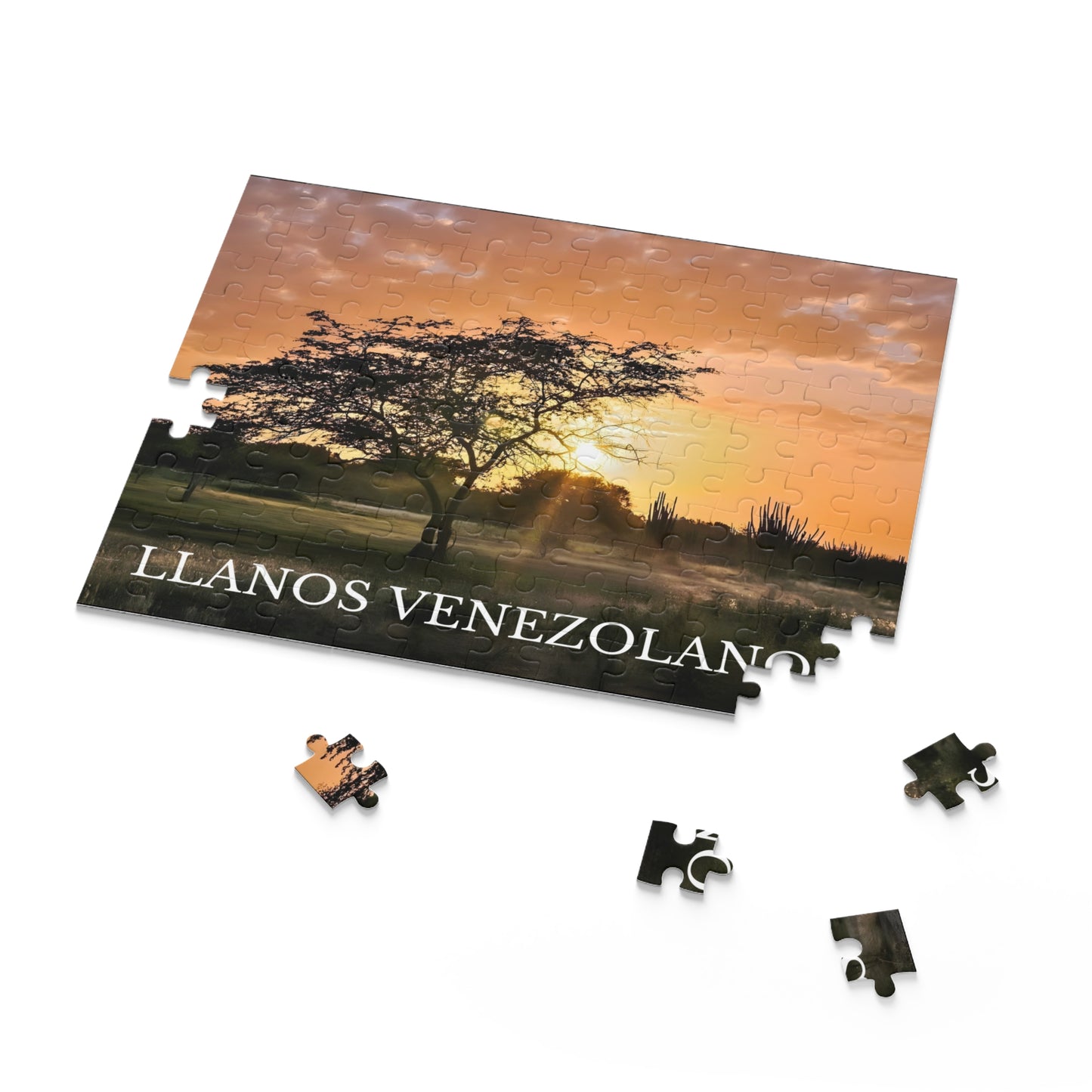 Rompecabezas Atardecer en los Llanos Venezolanos | Paisaje Natural de Venezuela (120, 252 o 500 Piezas)