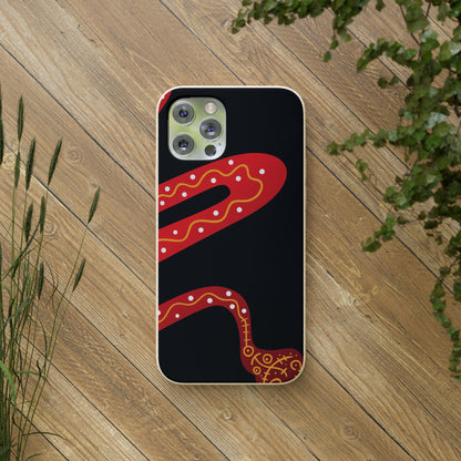 Funda de móvil biodegradable - Wiyu - "La serpiente emplumada" – Serie Amazonía