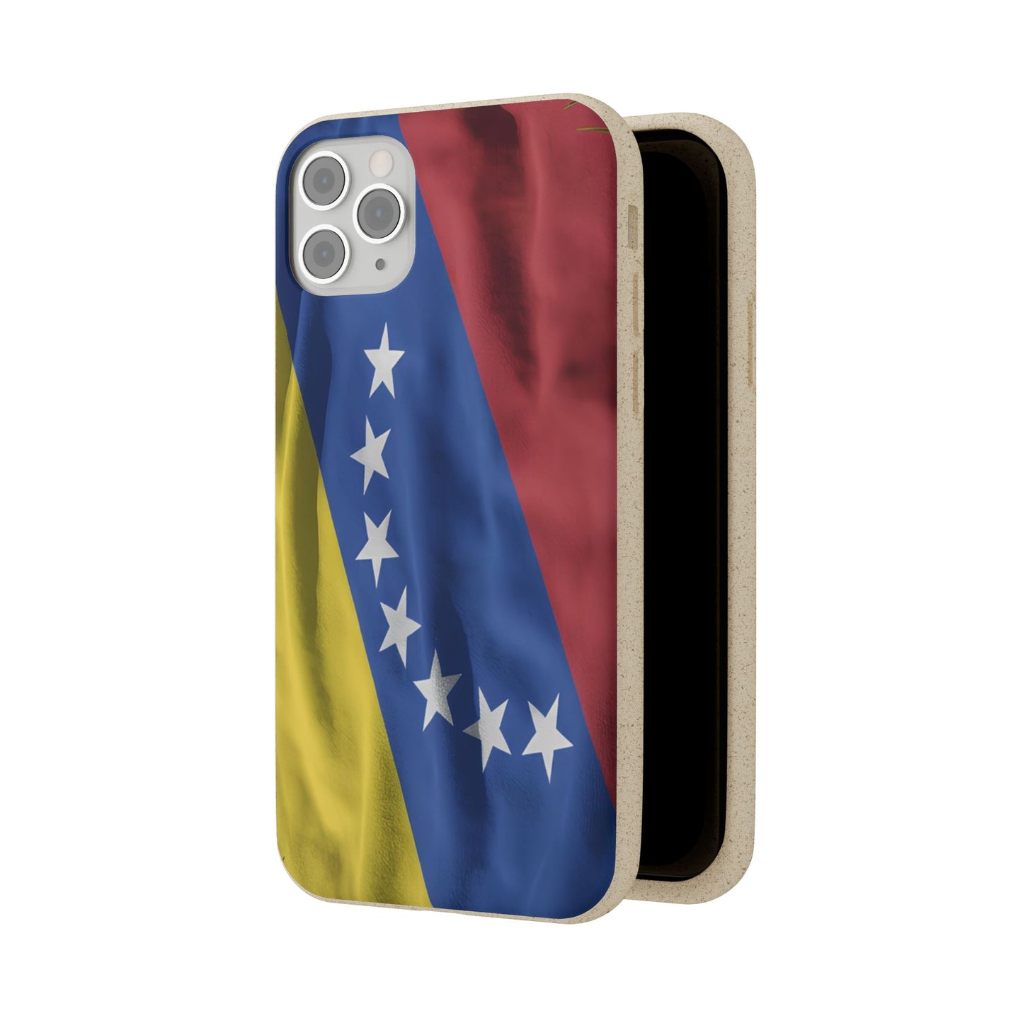 Forro para Celular Bandera de Venezuela | 7 Estrellas | Biodegradable | Personalízalo con tus iniciales o nombre