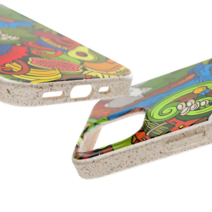 Funda Biodegradable | Dibujo Doodle cosas típicas de Venezuela | iPhone y Samsung