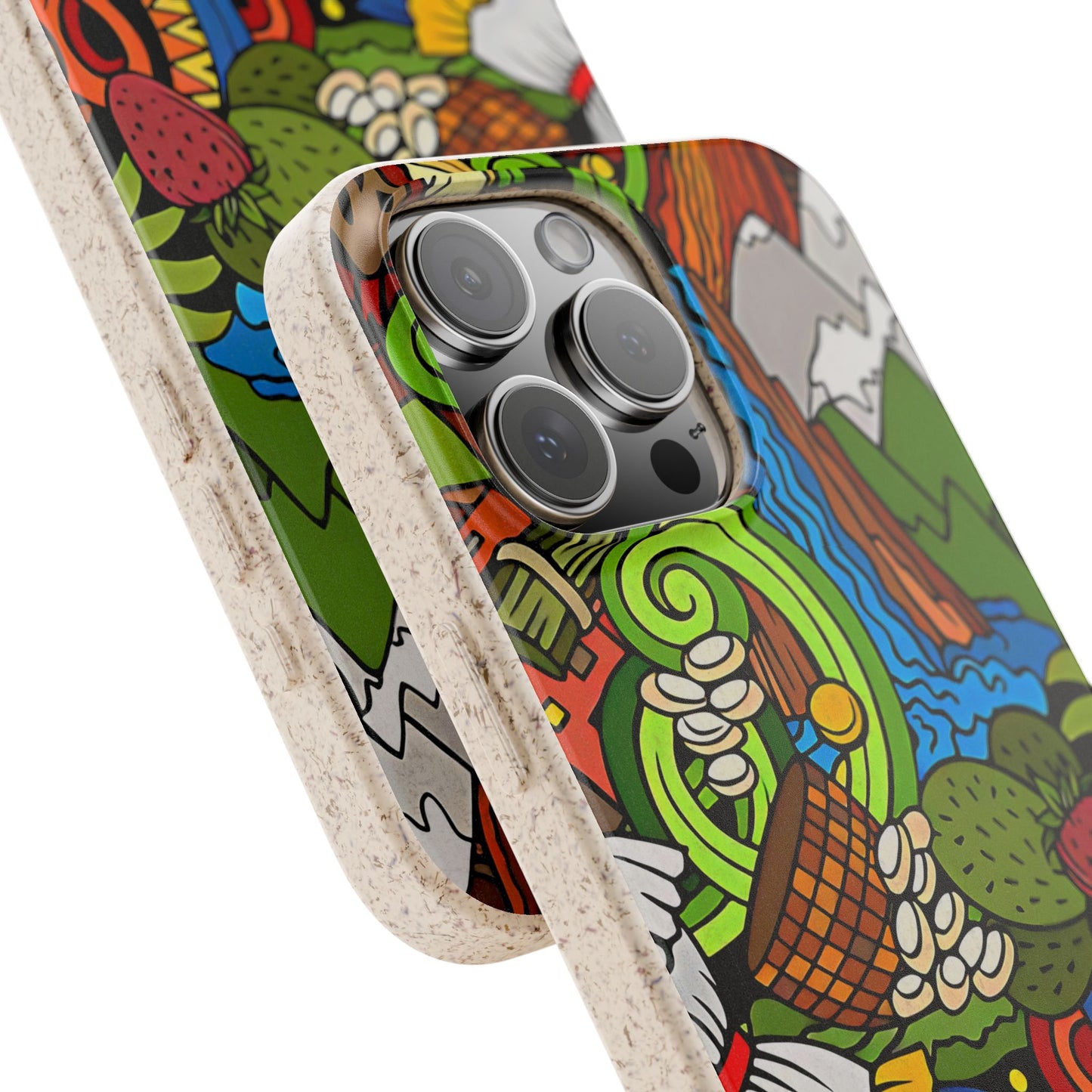 Funda Biodegradable | Dibujo Doodle cosas típicas de Venezuela | iPhone y Samsung