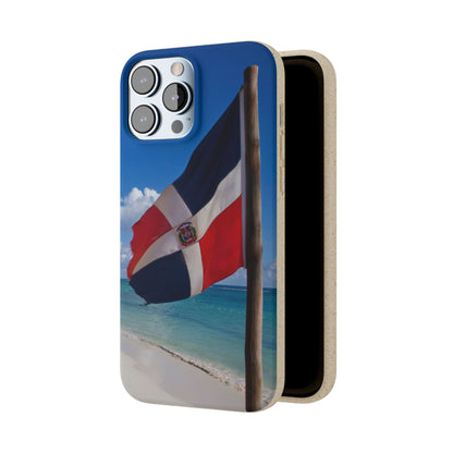 Funda Biodegradable | Bandera de RD en la Playa 🇩🇴 | iPhone y Samsung