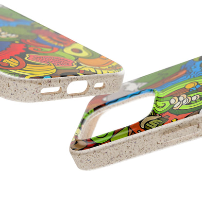 Funda Biodegradable | Dibujo Doodle cosas típicas de Venezuela | iPhone y Samsung