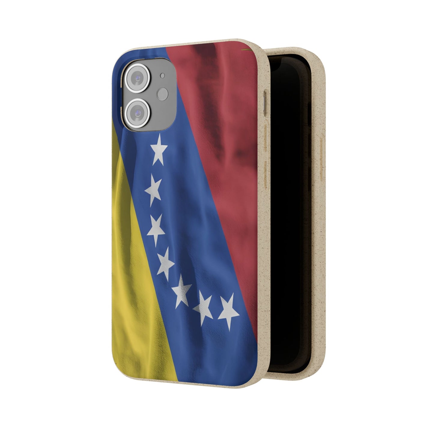 Forro para Celular Bandera de Venezuela | 7 Estrellas | Biodegradable | Personalízalo con tus iniciales o nombre