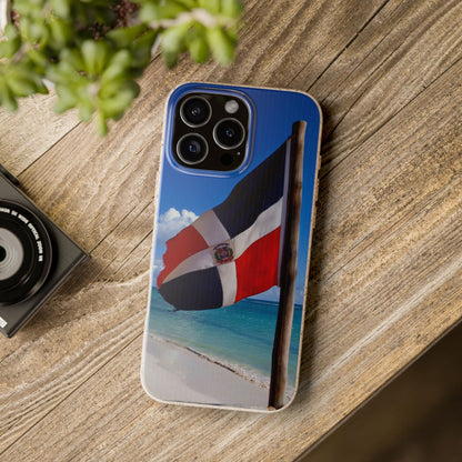 Funda Biodegradable | Bandera de RD en la Playa 🇩🇴 | iPhone y Samsung