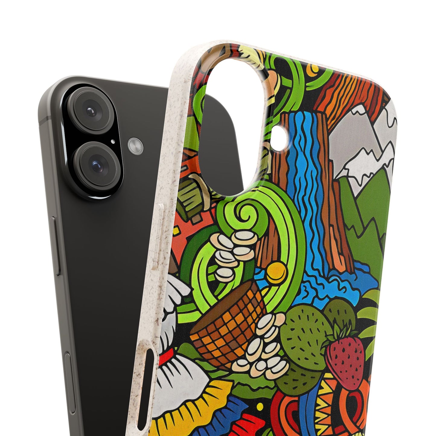 Funda Biodegradable | Dibujo Doodle cosas típicas de Venezuela | iPhone y Samsung