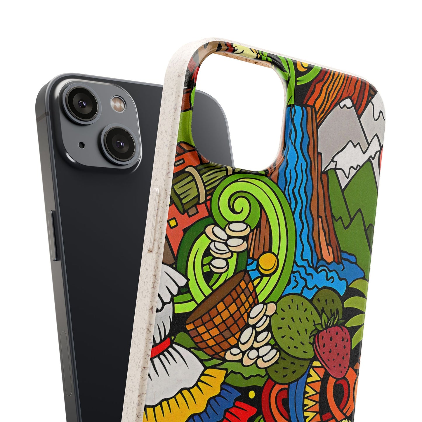 Funda Biodegradable | Dibujo Doodle cosas típicas de Venezuela | iPhone y Samsung