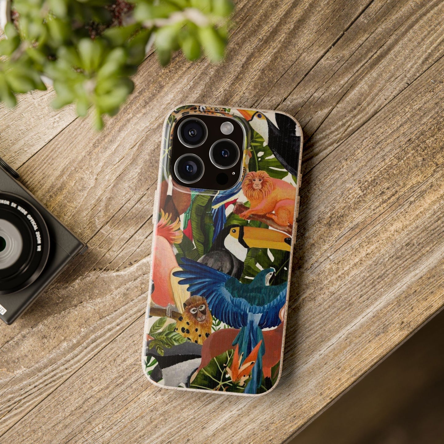 Funda Biodegradable | Pintura Aves de la Amazonía | iPhone y Samsung