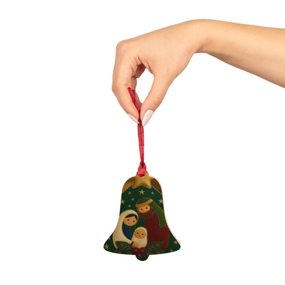Adorno Navideño de Madera — Nacimiento del Niño Jesús (Belén)