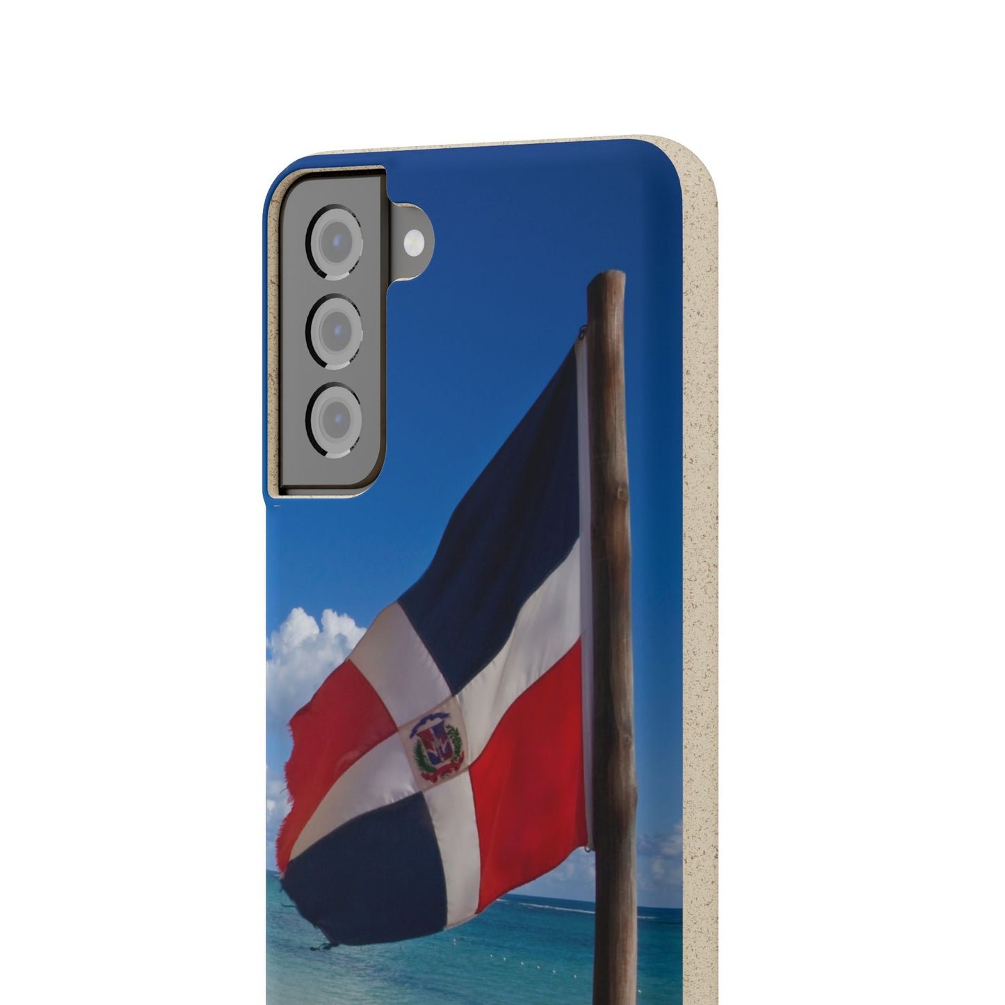 Funda Biodegradable | Bandera de RD en la Playa 🇩🇴 | iPhone y Samsung