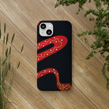 Funda de móvil biodegradable - Wiyu - "La serpiente emplumada" – Serie Amazonía
