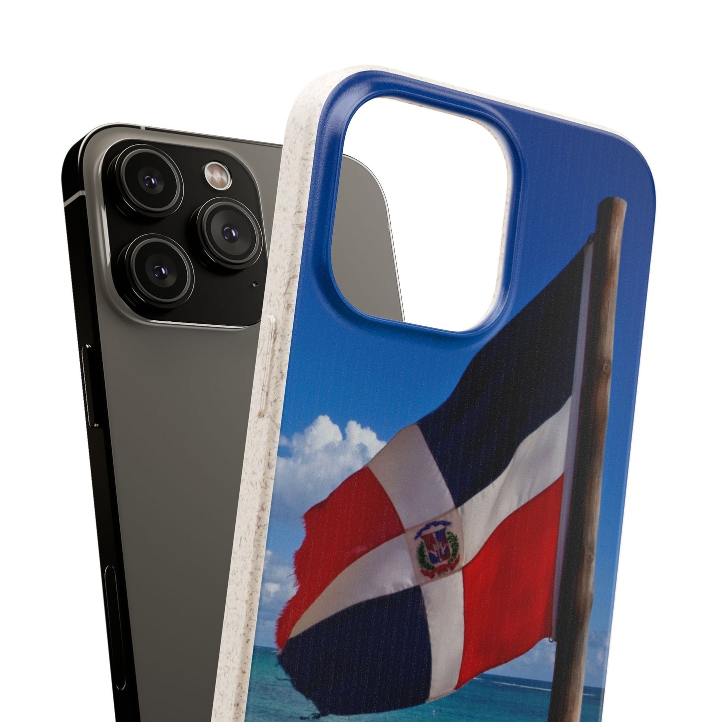 Funda Biodegradable | Bandera de RD en la Playa 🇩🇴 | iPhone y Samsung