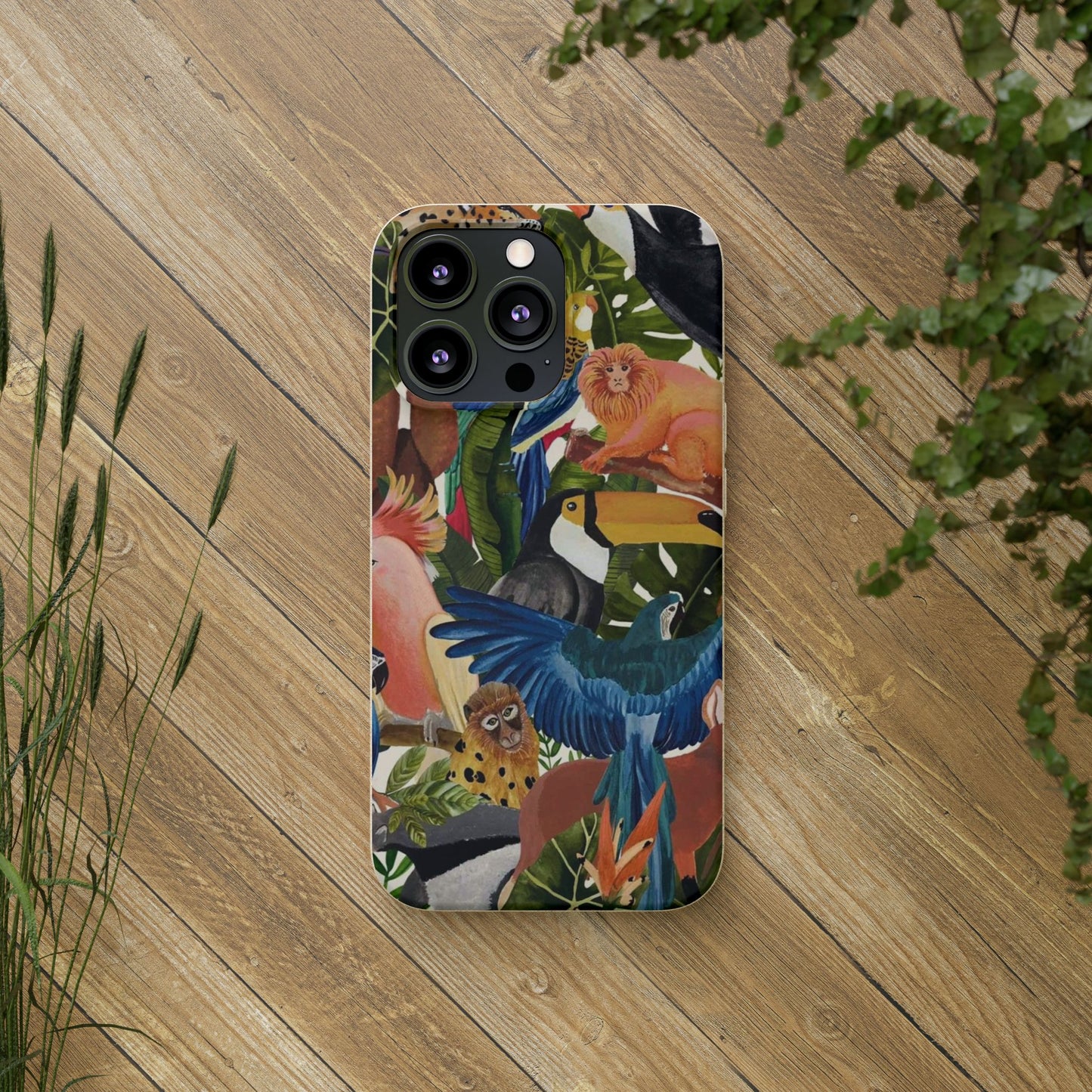Funda Biodegradable | Pintura Aves de la Amazonía | iPhone y Samsung