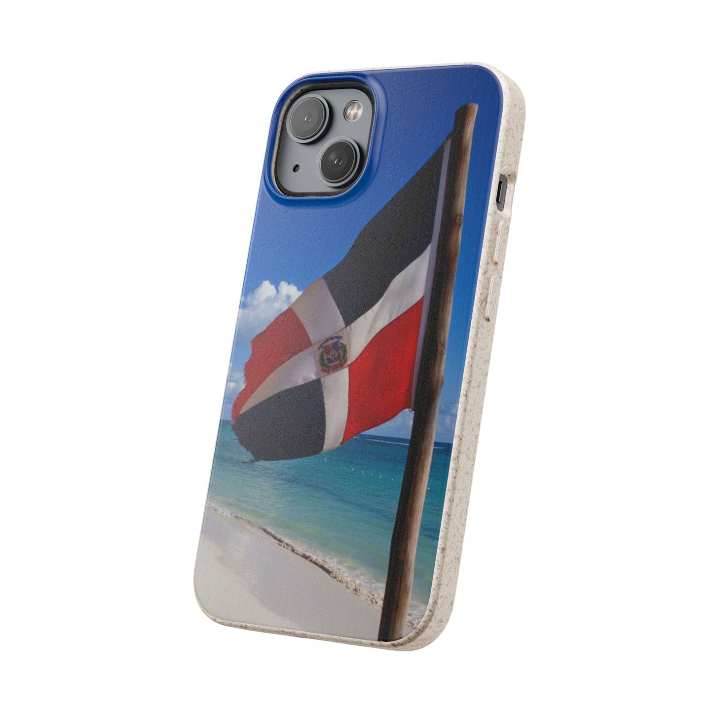 Funda Biodegradable | Bandera de RD en la Playa 🇩🇴 | iPhone y Samsung