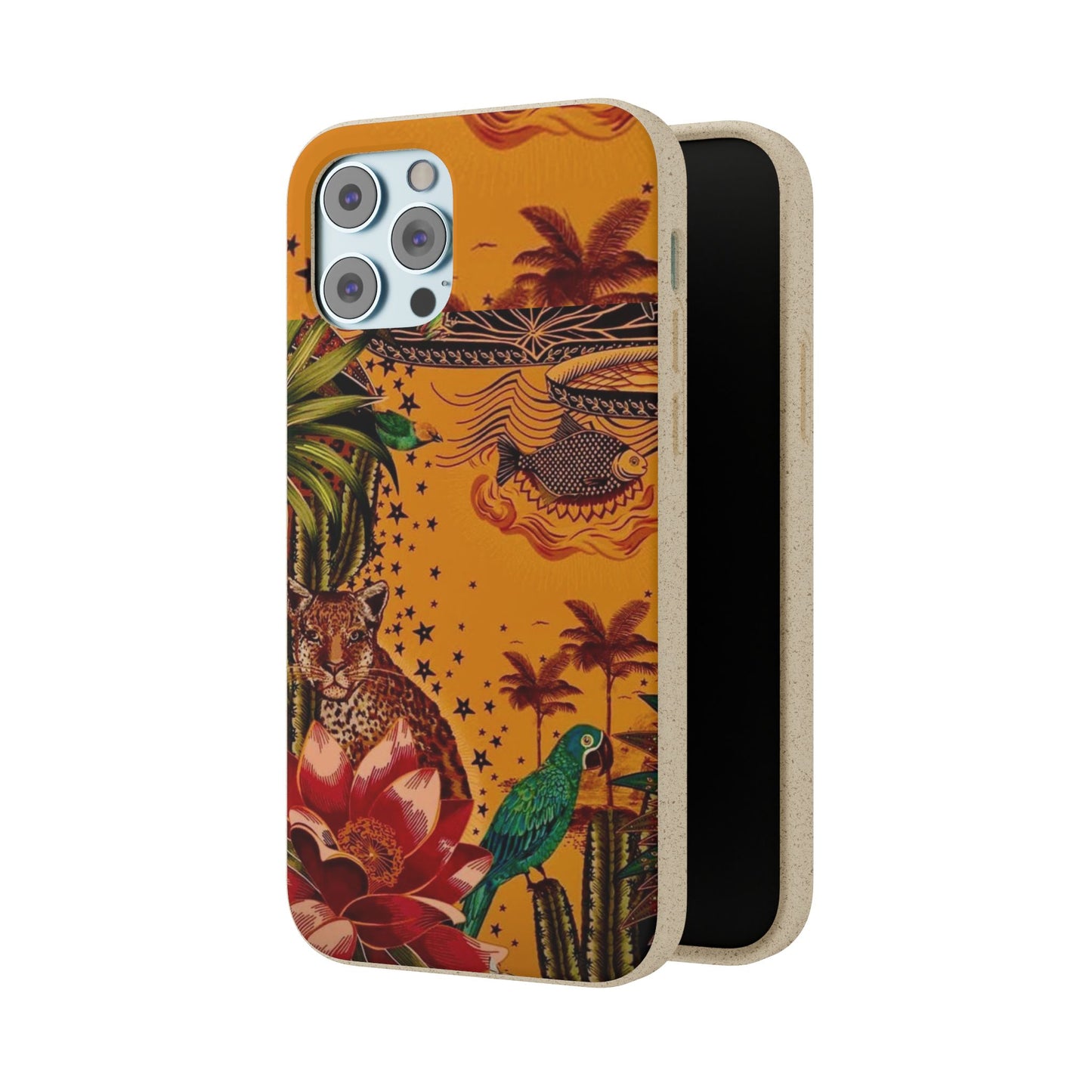 🌿 Fundas Biodegradables – Pintura de la Amazonía | Funda Ecológica para iPhone y Samsung