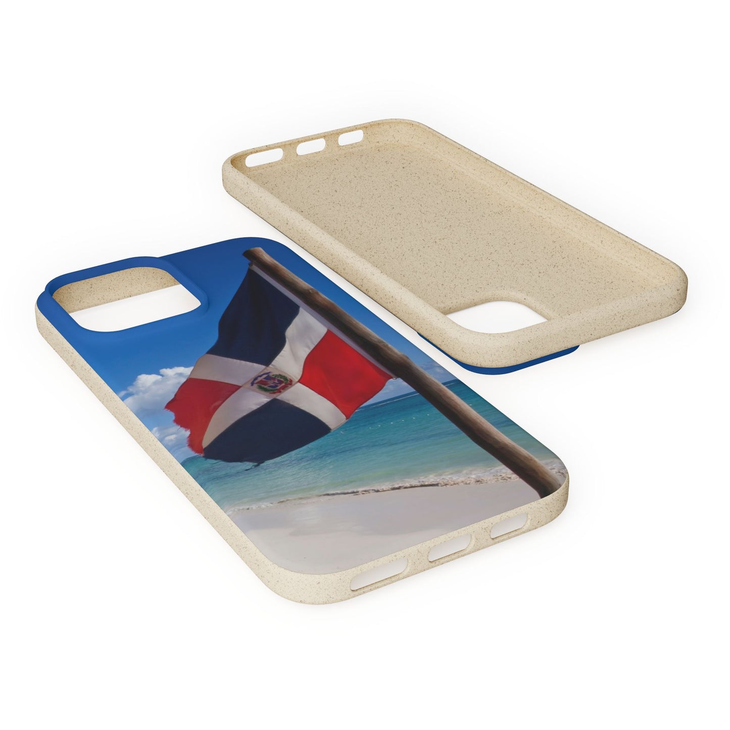Funda Biodegradable | Bandera de RD en la Playa 🇩🇴 | iPhone y Samsung