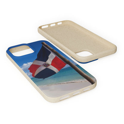 Funda Biodegradable | Bandera de RD en la Playa 🇩🇴 | iPhone y Samsung