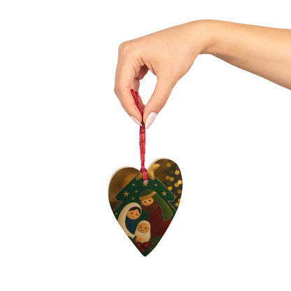 Adorno Navideño de Madera — Nacimiento del Niño Jesús (Belén)