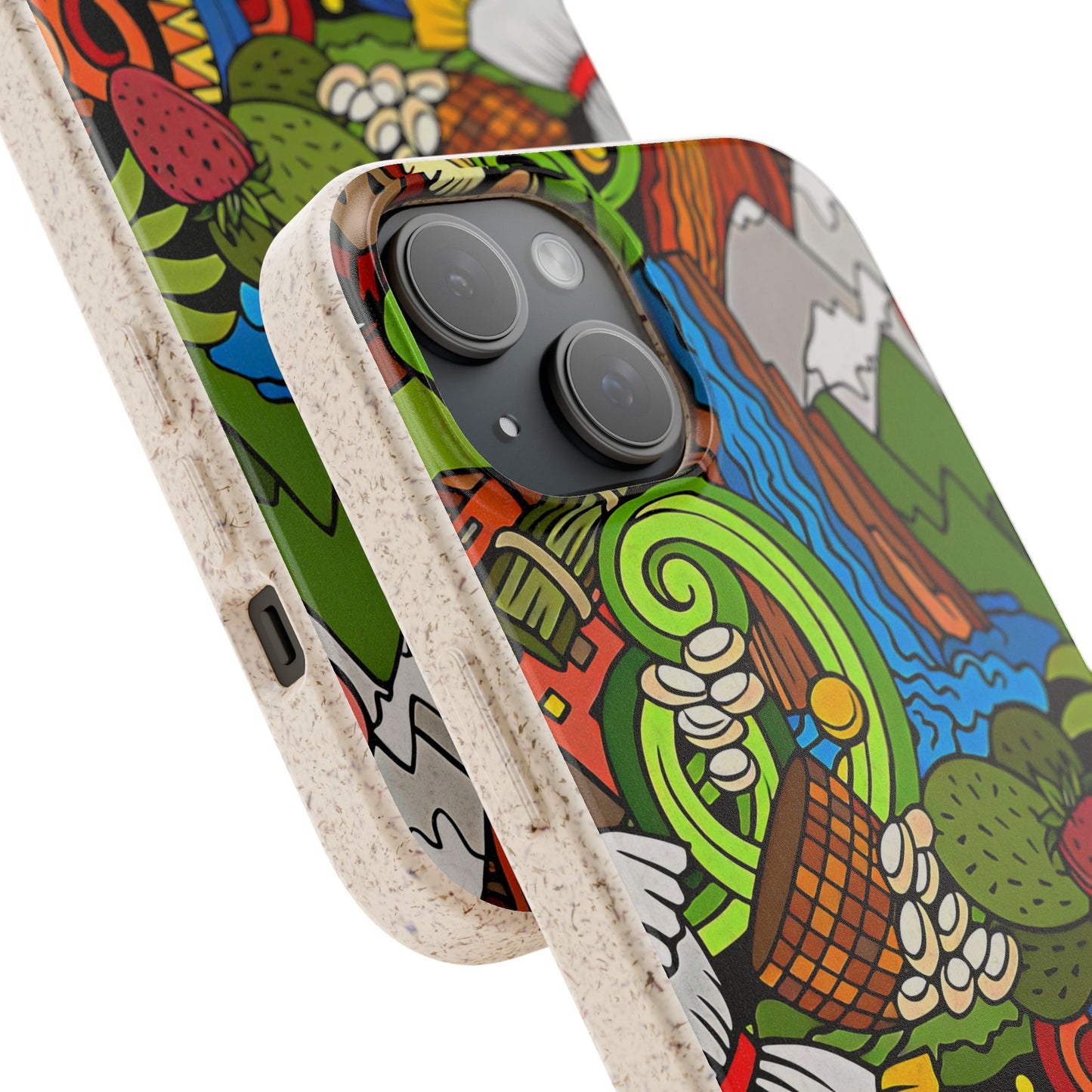 Funda Biodegradable | Dibujo Doodle cosas típicas de Venezuela | iPhone y Samsung