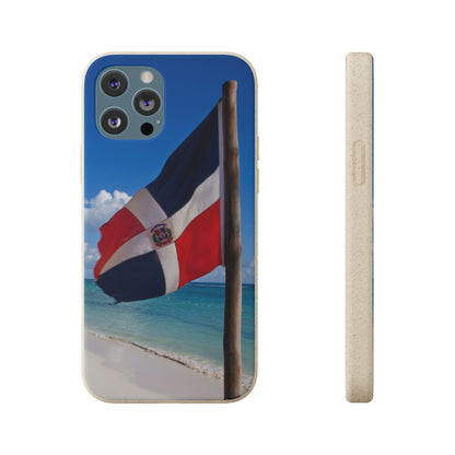 Funda Biodegradable | Bandera de RD en la Playa 🇩🇴 | iPhone y Samsung