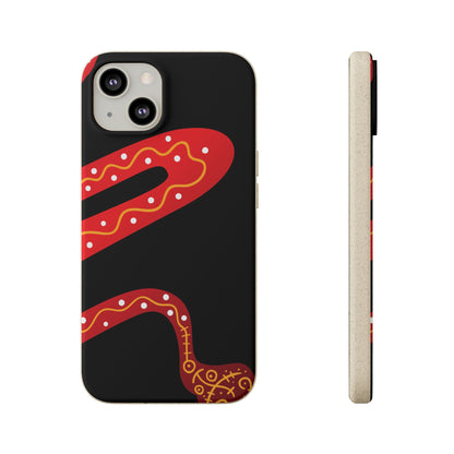 Funda de móvil biodegradable - Wiyu - "La serpiente emplumada" – Serie Amazonía