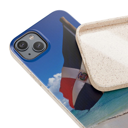 Funda Biodegradable | Bandera de RD en la Playa 🇩🇴 | iPhone y Samsung