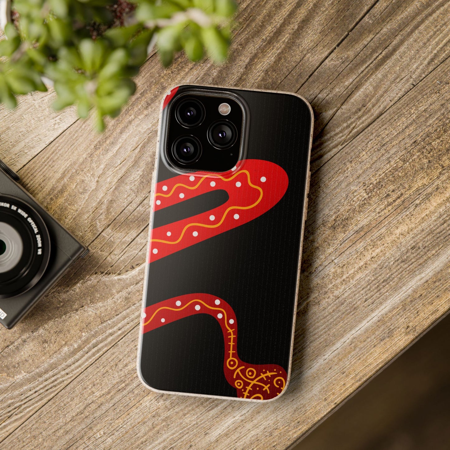 Funda de móvil biodegradable - Wiyu - "La serpiente emplumada" – Serie Amazonía