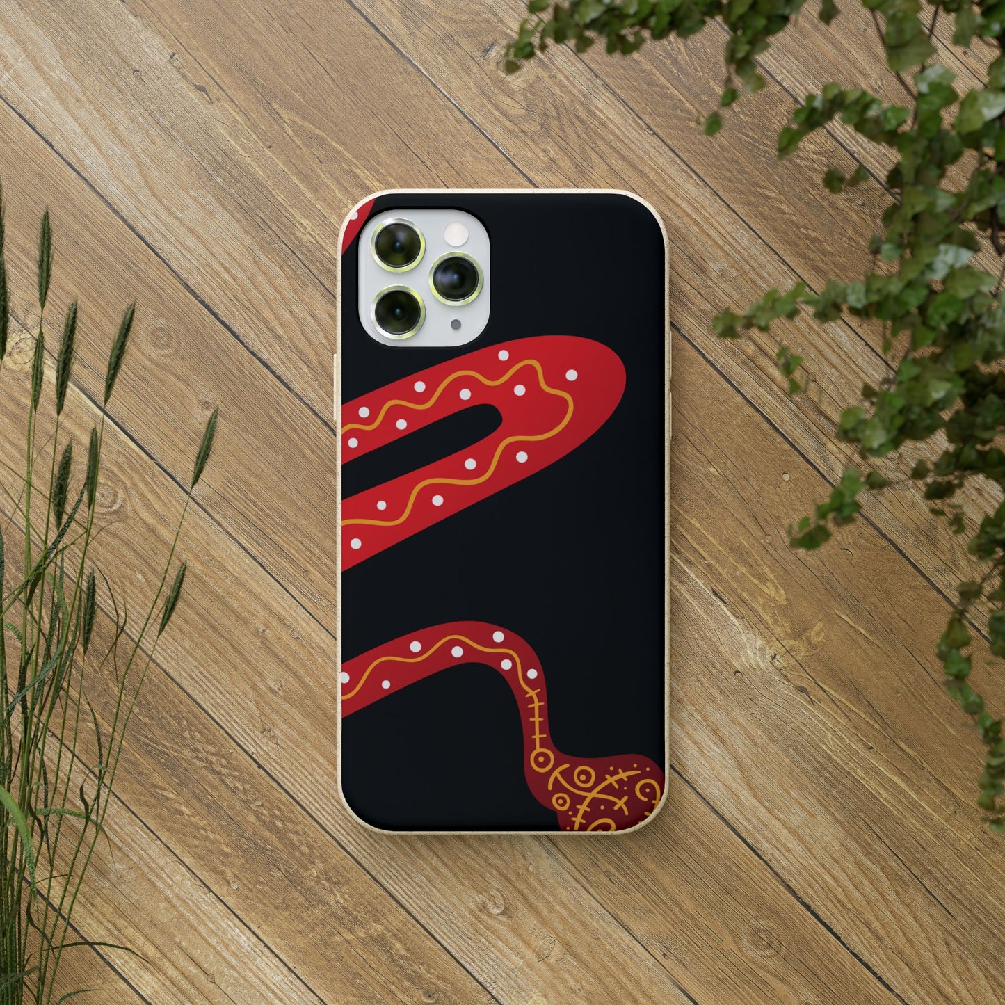 Funda de móvil biodegradable - Wiyu - "La serpiente emplumada" – Serie Amazonía