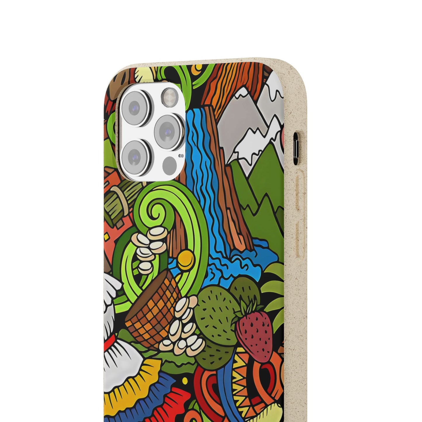 Funda Biodegradable | Dibujo Doodle cosas típicas de Venezuela | iPhone y Samsung