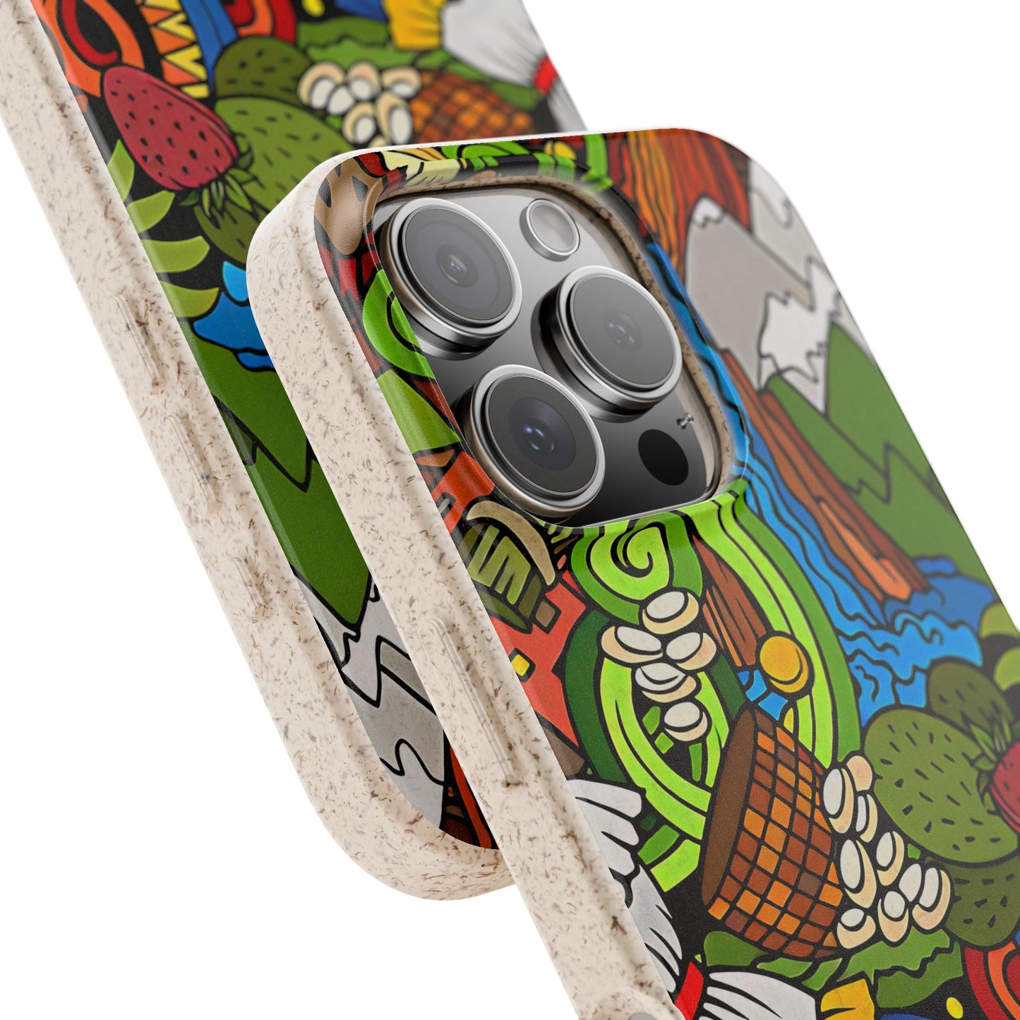 Funda Biodegradable | Dibujo Doodle cosas típicas de Venezuela | iPhone y Samsung