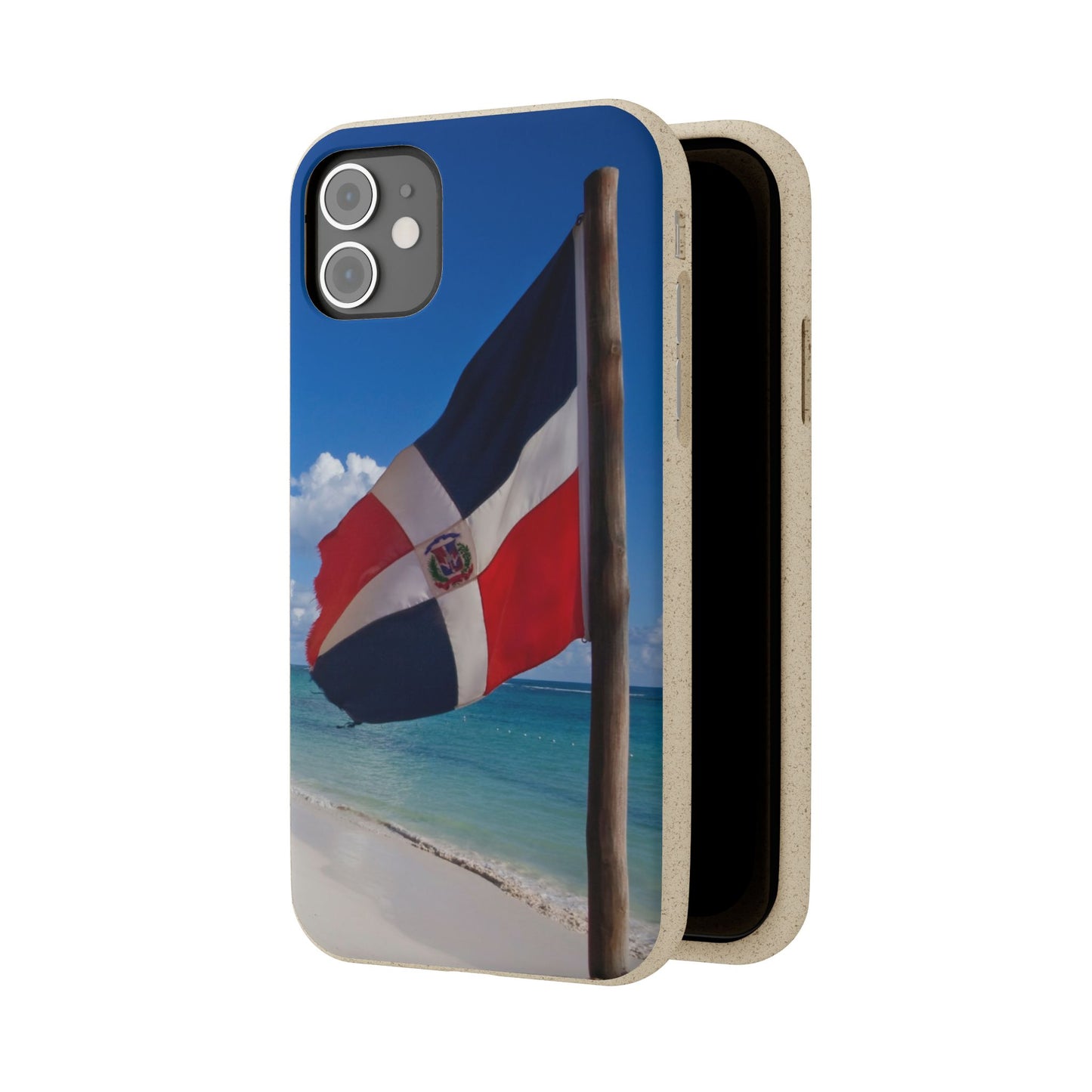 Funda Biodegradable | Bandera de RD en la Playa 🇩🇴 | iPhone y Samsung