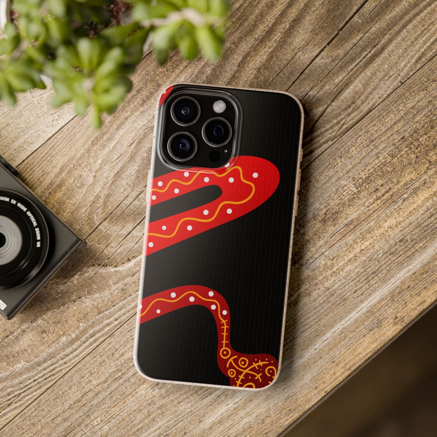 Funda de móvil biodegradable - Wiyu - "La serpiente emplumada" – Serie Amazonía