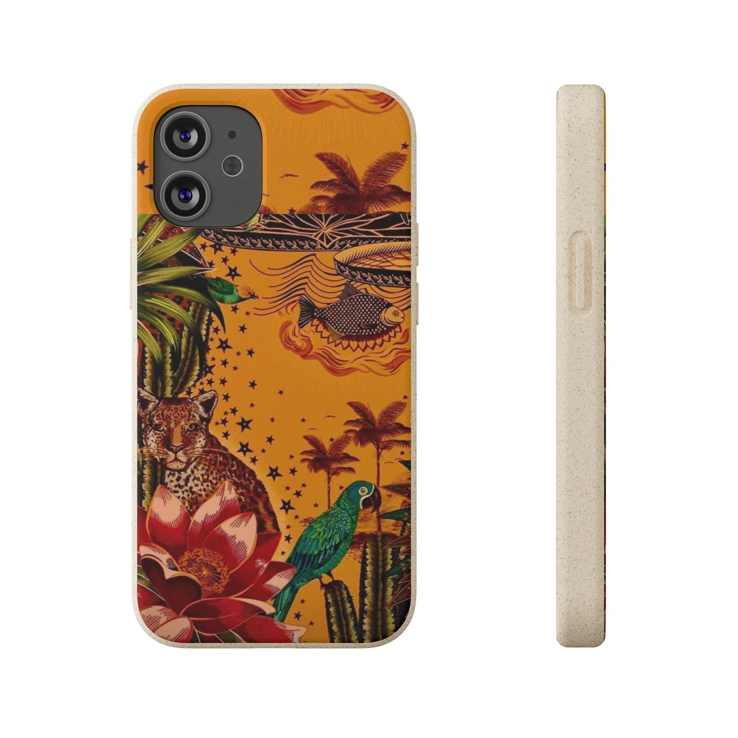 🌿 Fundas Biodegradables – Pintura de la Amazonía | Funda Ecológica para iPhone y Samsung