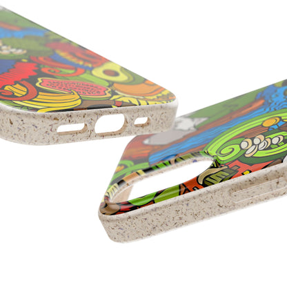 Funda Biodegradable | Dibujo Doodle cosas típicas de Venezuela | iPhone y Samsung