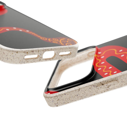 Funda de móvil biodegradable - Wiyu - "La serpiente emplumada" – Serie Amazonía