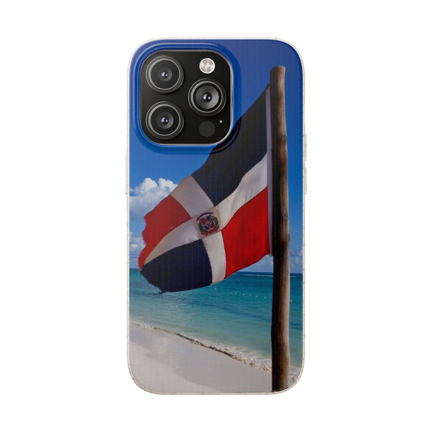 Funda Biodegradable | Bandera de RD en la Playa 🇩🇴 | iPhone y Samsung