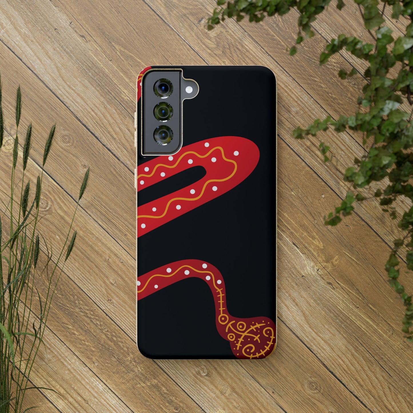 Funda de móvil biodegradable - Wiyu - "La serpiente emplumada" – Serie Amazonía