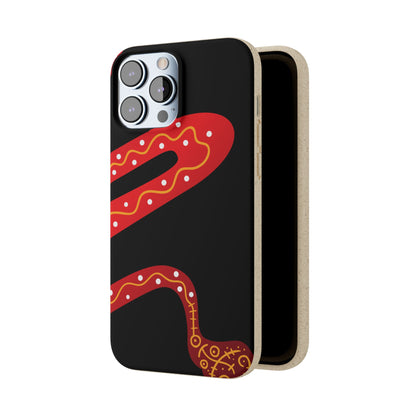 Funda de móvil biodegradable - Wiyu - "La serpiente emplumada" – Serie Amazonía