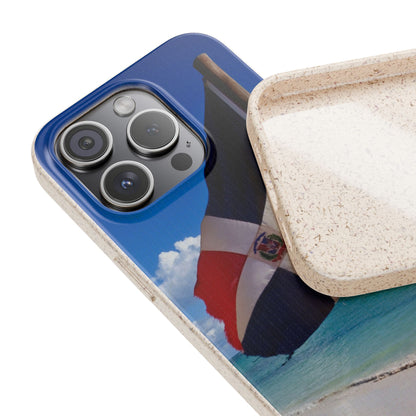 Funda Biodegradable | Bandera de RD en la Playa 🇩🇴 | iPhone y Samsung